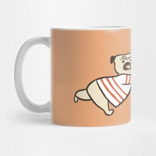 funny pug and cat,pug and cat drawing Mug